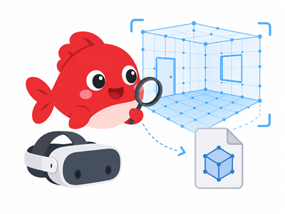 WebXR ルームスキャン & GLB 書き出し